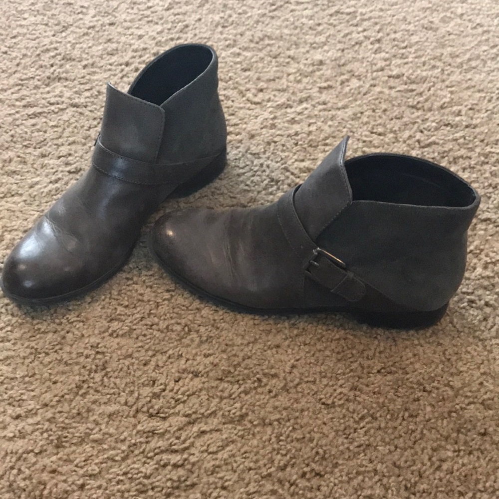 Gray booties